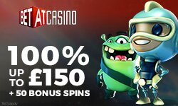Get 100% up to £150 + 50 bonus spins at Betat casino